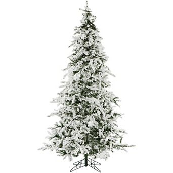 Christmas Time 7.5-ft. White Pine Snowy Artificial Christmas Tree