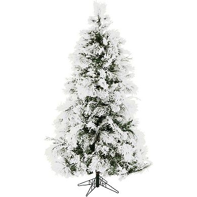 Christmas Time 6.5-ft. LED Frosted Fir Snowy Artificial Christmas Tree