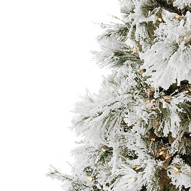 Christmas Time 6.5-ft. LED Frosted Fir Snowy Artificial Christmas Tree