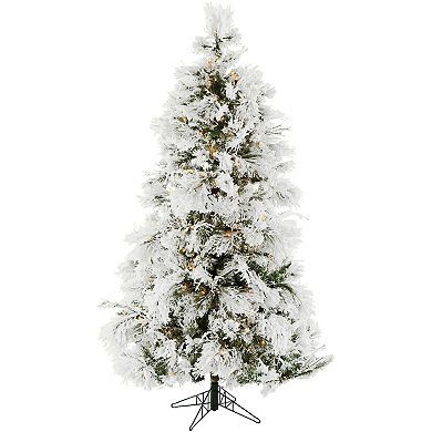 Christmas Time 6.5-ft. LED Frosted Fir Snowy Artificial Christmas Tree