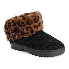 Muk Luks Women's Knit Back Bootie Slipper 