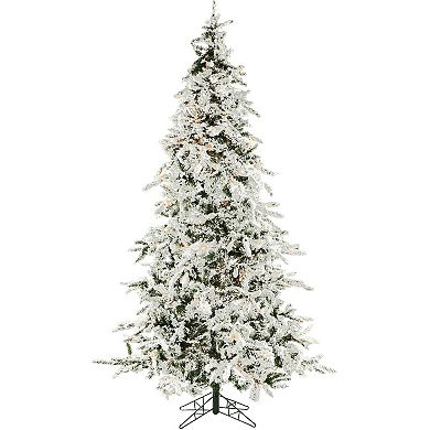 Christmas Time 7.5-ft. LED Pine Snowy Artificial Christmas Tree