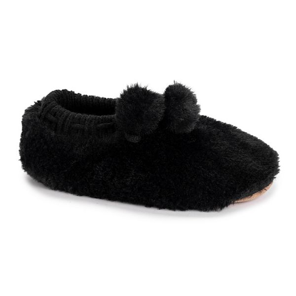 Women s MUK LUKS Faux Fur Pom Ballerina Slippers