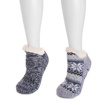 Women's MUK LUKS 2-Pack Short Cabin Socks
