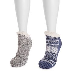 MUK LUKS Morty Ragg Wool Men's Slipper Socks