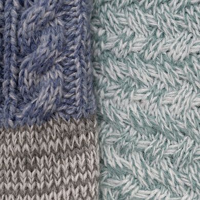 Women's MUK LUKS 2-Pair Tall Pom Cabin Socks