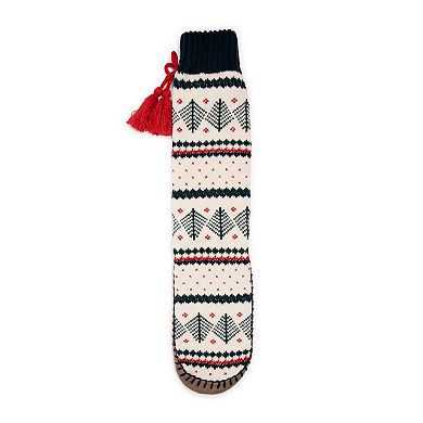 Women's MUK LUKS Fair Isle Tassel Slipper Socks