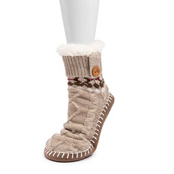 Women's MUK LUKS Chunky Short Slipper Socks