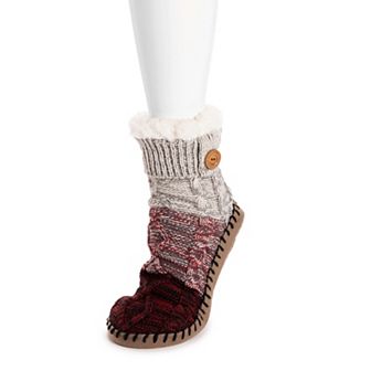 Women's MUK LUKS Chunky Short Slipper Socks