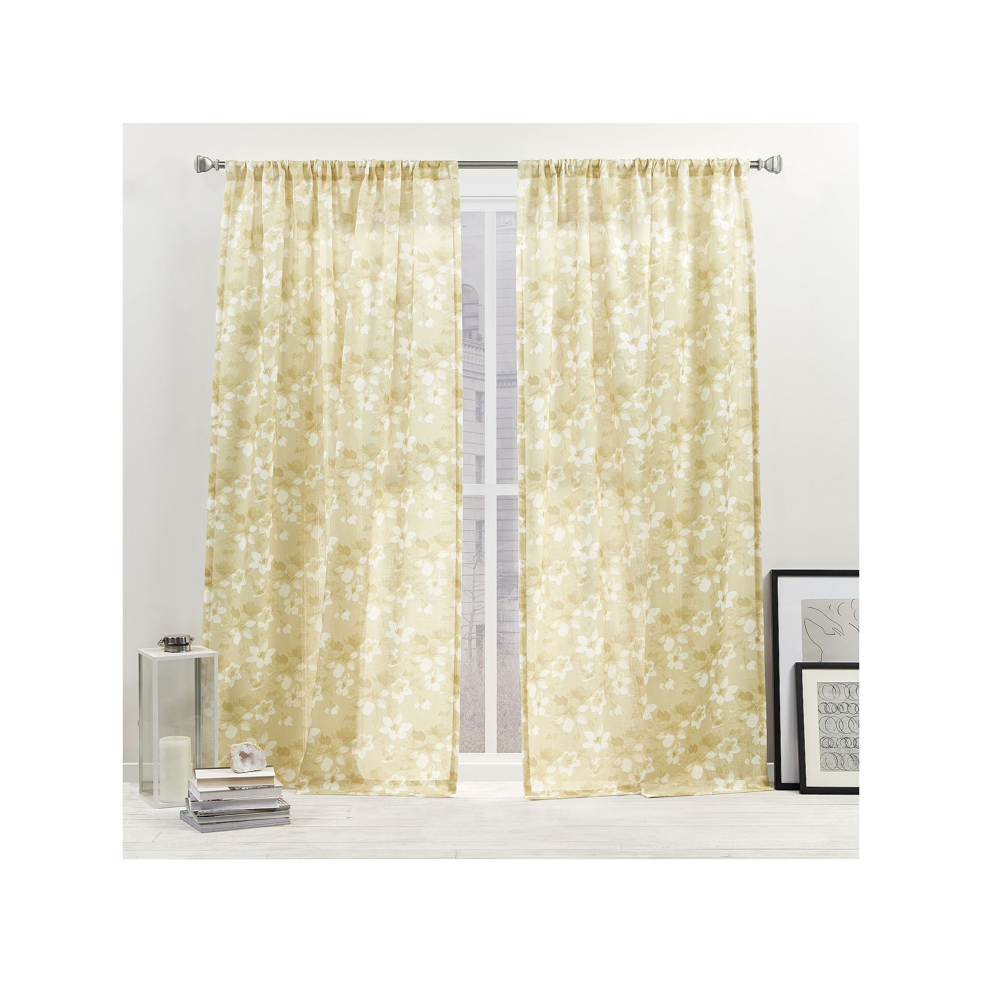 Nicole Miller New York Dara Light Filtering 2-panel Window Curtain Set, Hon SKU:849538 sku 849538