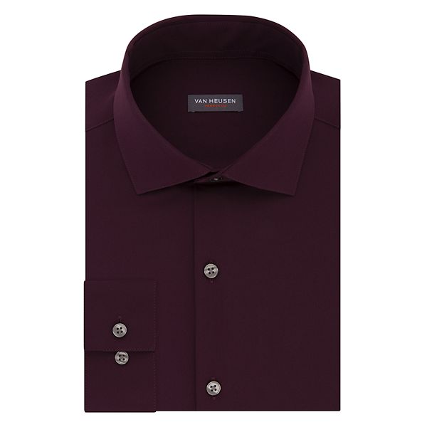 van heusen men's dress shirt slim fit traveler stretch $70 Van Heusen Men's Slim-Fit Black Stretch Dress Shirt Size 16-16.5 34/35