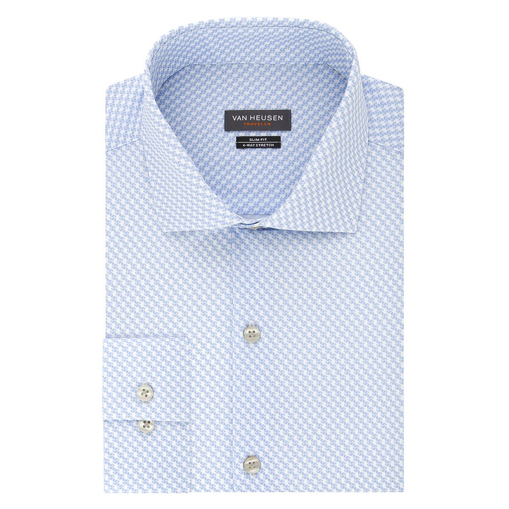 Men's Van Heusen Slim-Fit Traveler Hidden Button-Down Collar Dress Shirt