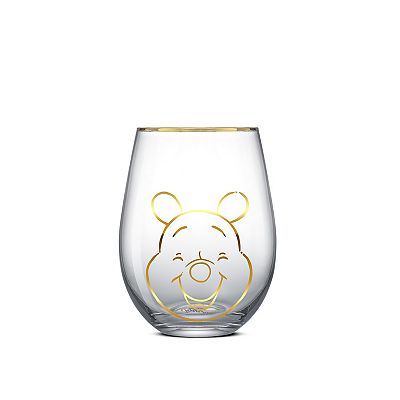 Disney Winnie the Pooh Gold Sketch Stemless Drinking Glasses