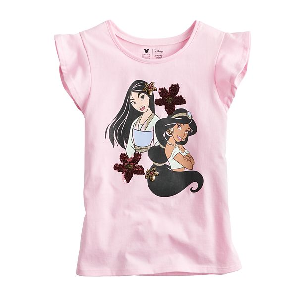 Girls 412 Disney Princesses Flutter Sleeve Graphic Tee by Jumping Beans®