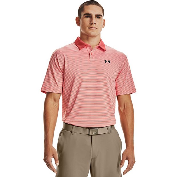 Under armour shop striped golf polo