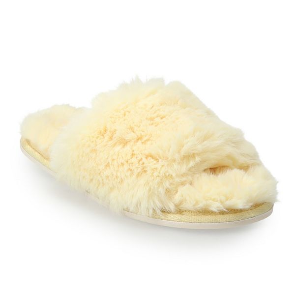 Women's LC Lauren Conrad Faux Fur Slide Slippers
