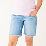 Maternity Sonoma Goods For Life® Over-the-Belly Frayed Hem Bermuda Shorts