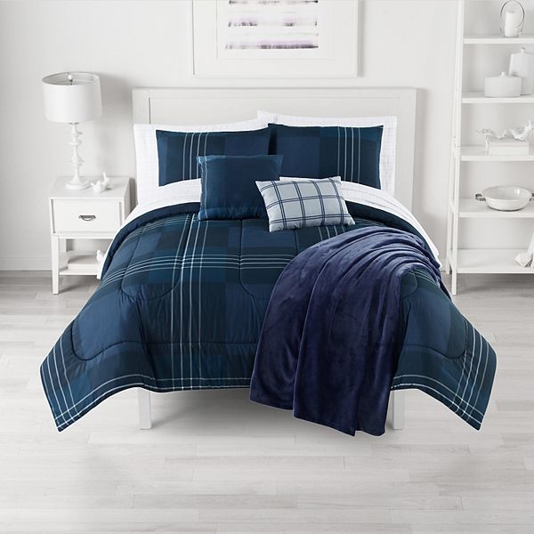 Piece Comforter Set With Throw, Kohls Twin Xl Bedding Sets