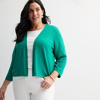 Plus Size Croft & Barrow® Open Front Cardigan