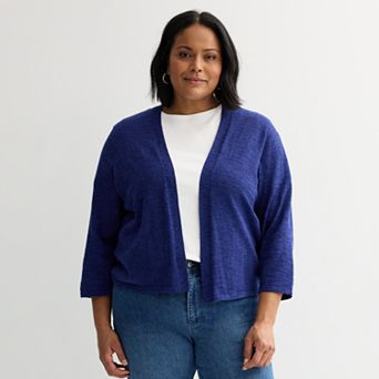 Plus Size Croft & Barrow® Open Front Cardigan