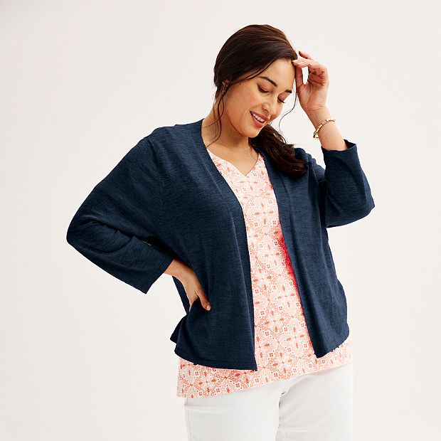 Plus Size Croft Barrow Open Front Cardigan