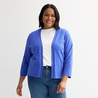 Plus Size Croft & Barrow® Open Front Cardigan
