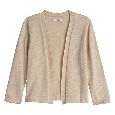 Petite Croft & Barrow® Open-Front Cardigan