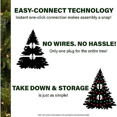 Fraser Farm Hill 7.5-ft. Flocked Alaskan Pine Artificial Christmas Tree with Smart String Lighting