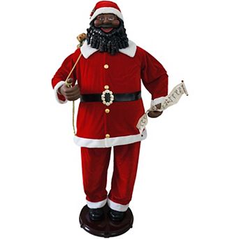 National Tree Company Dancing Life-Size Santa Christmas Floor Decor