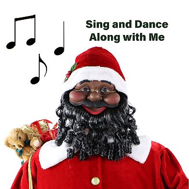 National Tree Company Dancing Life-Size Santa Christmas Floor Decor