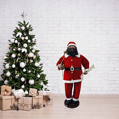 National Tree Company Dancing Life-Size Santa Christmas Floor Decor