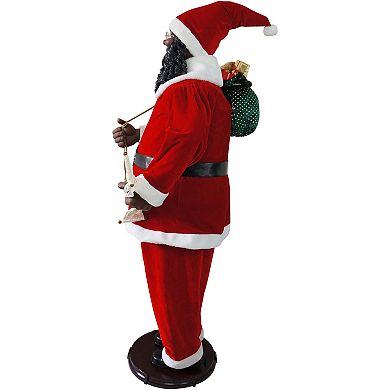 National Tree Company Dancing Life-Size Santa Christmas Floor Decor
