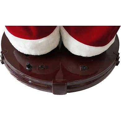 National Tree Company Dancing Life-Size Santa Christmas Floor Decor