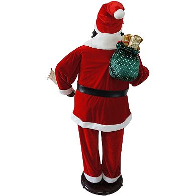 National Tree Company Dancing Life-Size Santa Christmas Floor Decor