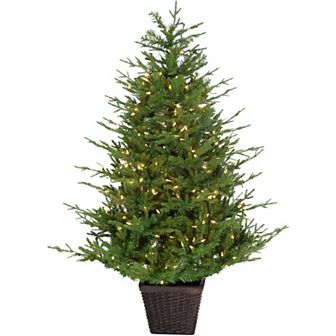 National Tree Company 4-ft. Adirondack Pre-Lit Potted Artificial Christmas Tree Decor