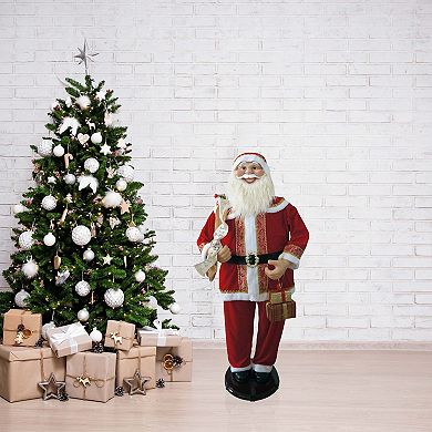 National Tree Company Dancing Santa Life-Size Christmas Floor Decor
