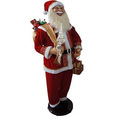 National Tree Company Dancing Santa Life-Size Christmas Floor Decor