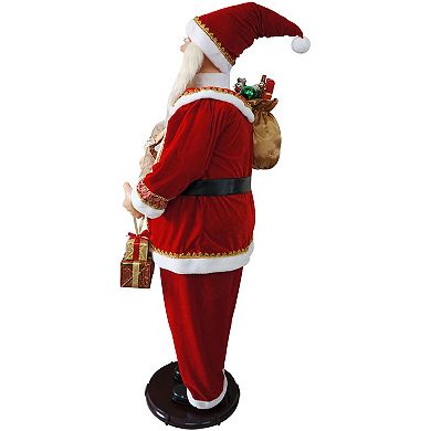 National Tree Company Dancing Santa Life-Size Christmas Floor Decor