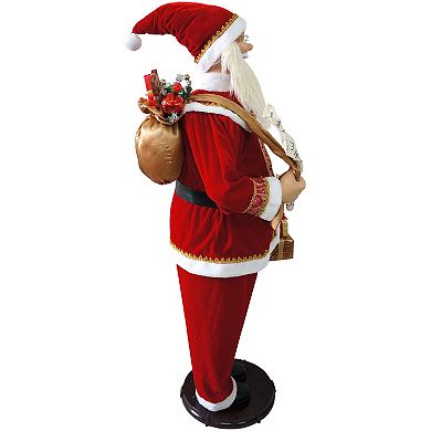 National Tree Company Dancing Santa Life-Size Christmas Floor Decor