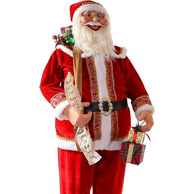 National Tree Company Dancing Santa Life-Size Christmas Floor Decor