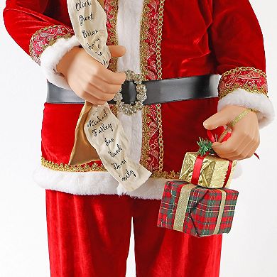 National Tree Company Dancing Santa Life-Size Christmas Floor Decor
