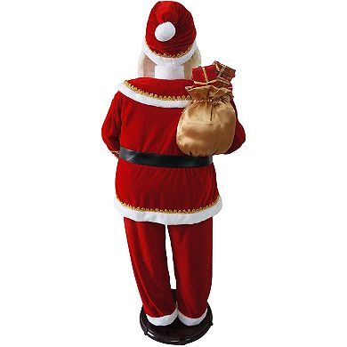 National Tree Company Dancing Santa Life-Size Christmas Floor Decor