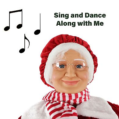 National Tree Company Dancing Mrs. Claus Life-Size Christmas Floor Decor