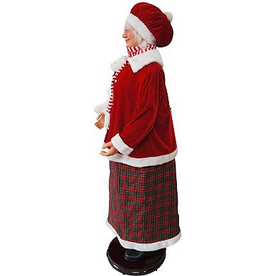 Fraser Farm Hill Dancing Mrs. Claus Life-Size Christmas Floor Decor