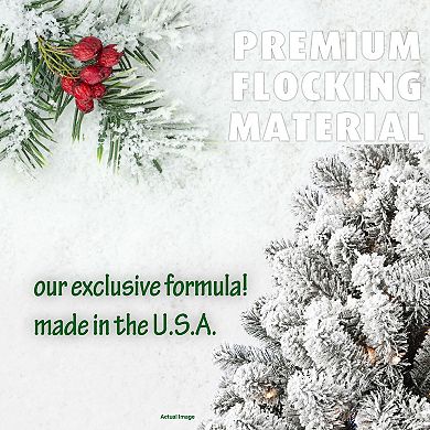 National Tree Company 6.5-ft. Flocked Alaskan Pine Pre-Lit Artificial Christmas Tree