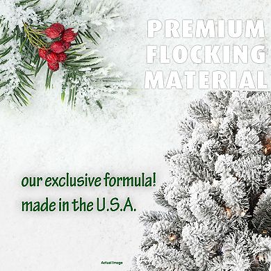 National Tree Company 6.5-ft. Flocked Alaskan Pine LED Artificial Christmas Tree