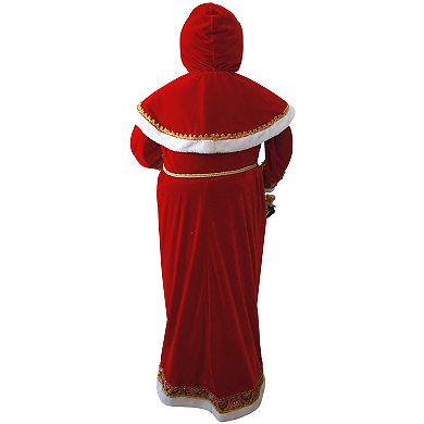 National Tree Company Dancing Mrs. Claus Hooded Cloak Life-Size Christmas Floor Decor