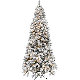 National Tree Company 7.5-ft. Clear LED Flocked Alaskan Pine Artificial Christmas Tree