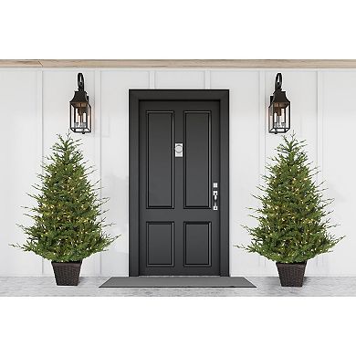 National Tree Company 5-ft. Adirondack Pre-Lit Potted Artificial Christmas Tree Decor