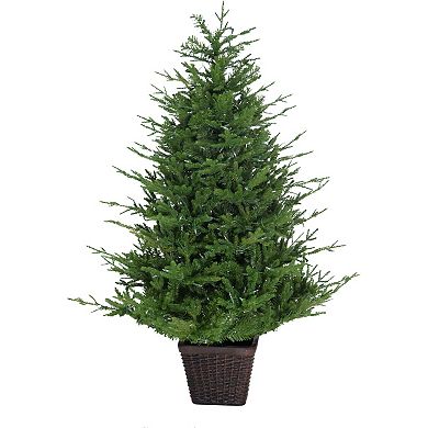 National Tree Company 5-ft. Adirondack Pre-Lit Potted Artificial Christmas Tree Decor